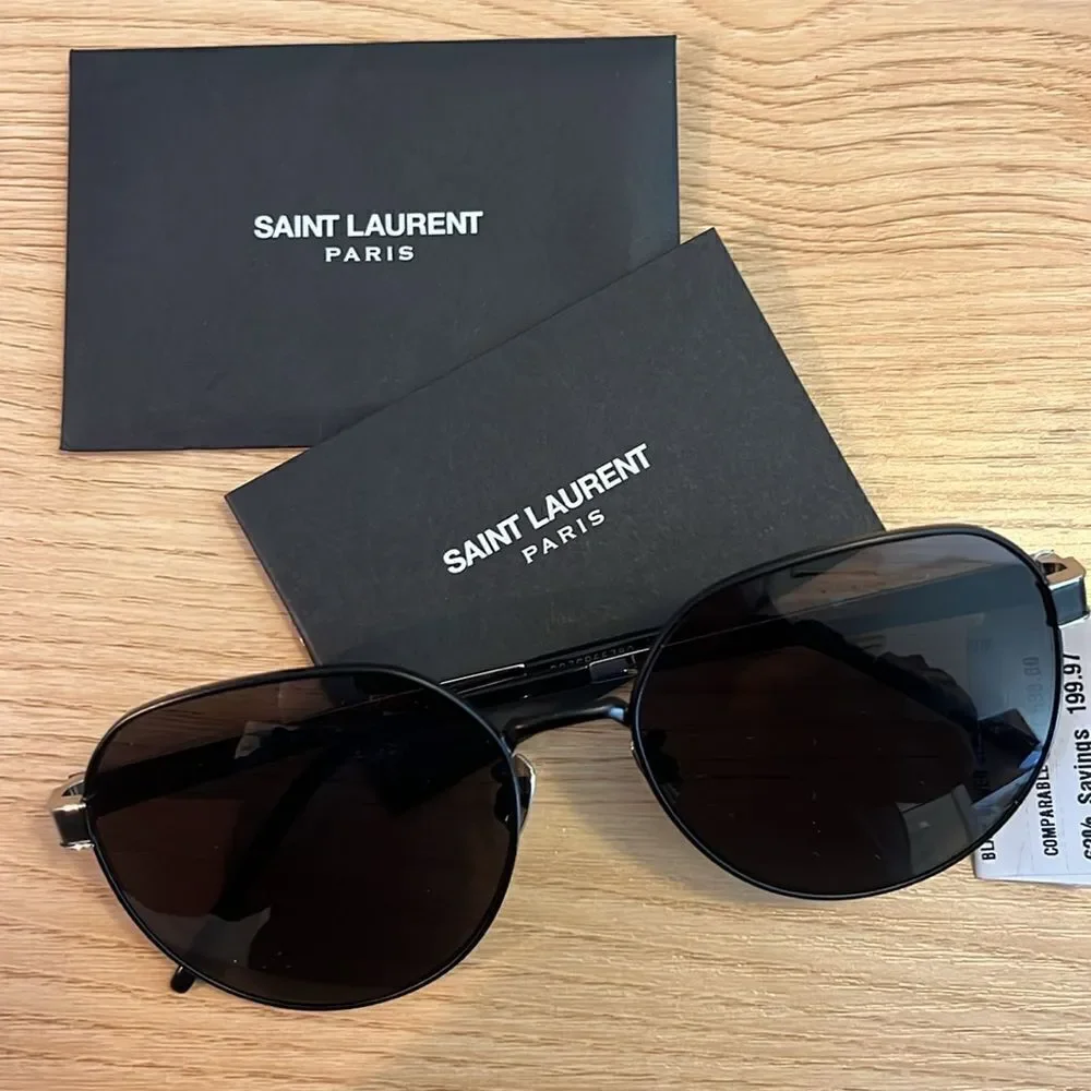 SAINT LAURENT Sunglasses SL 555  001 Black black Man Woman NWT
